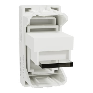 M3TB1_RJ6M | Data Socket, Miluz E, mechanism, CAT6, with shutter, white