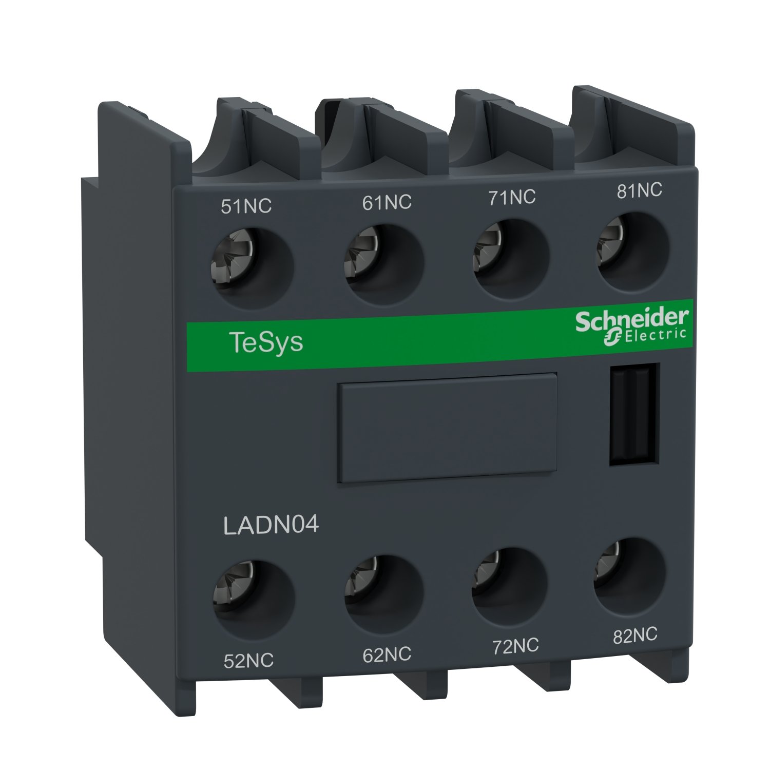 Schneider LADN04 TeSys | Auxiliary contact block, TeSys D, 4NC, front mounting, screw terminals