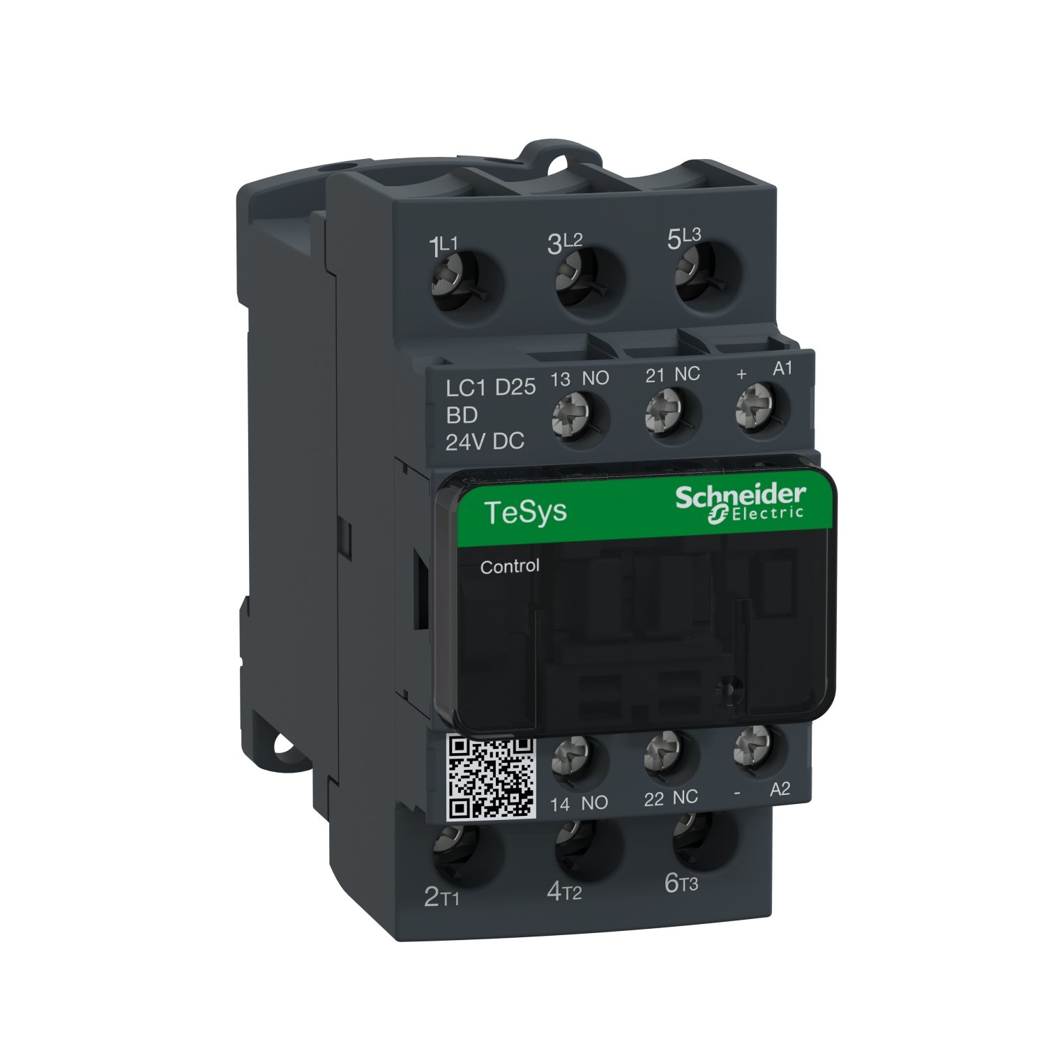 Schneider LC1D25BD Contactor | TeSys D- 3P(3 NO) – AC-3 – <= 440 V 25 A – 24 V DC coil