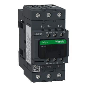 Schneider LC1D40AB7 3P | TeSys D contactor – 3P(3 NO) – AC-3 – <= 440 V 40 A – 24 V AC 50/60 Hz coil