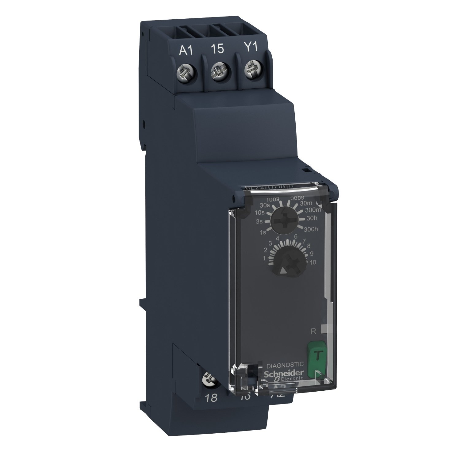 Schneider RE22R1AMR | Modular timing relay, 8 A, 0.05 s…300 h, 1 CO, power on delay , 24…240 V AC/DC