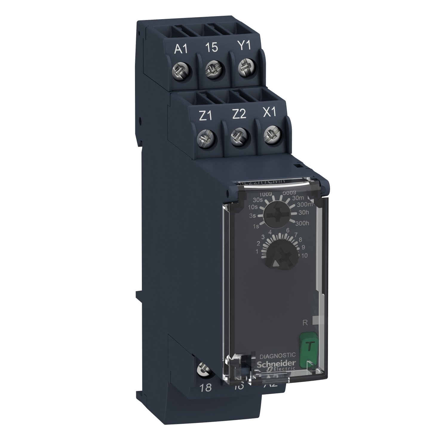 Schneider RE22R1CMR Relay | Modular timing relay, 8 A, 0.05 s…300 h, 1 CO, off delay , 24…240 V AC/DC