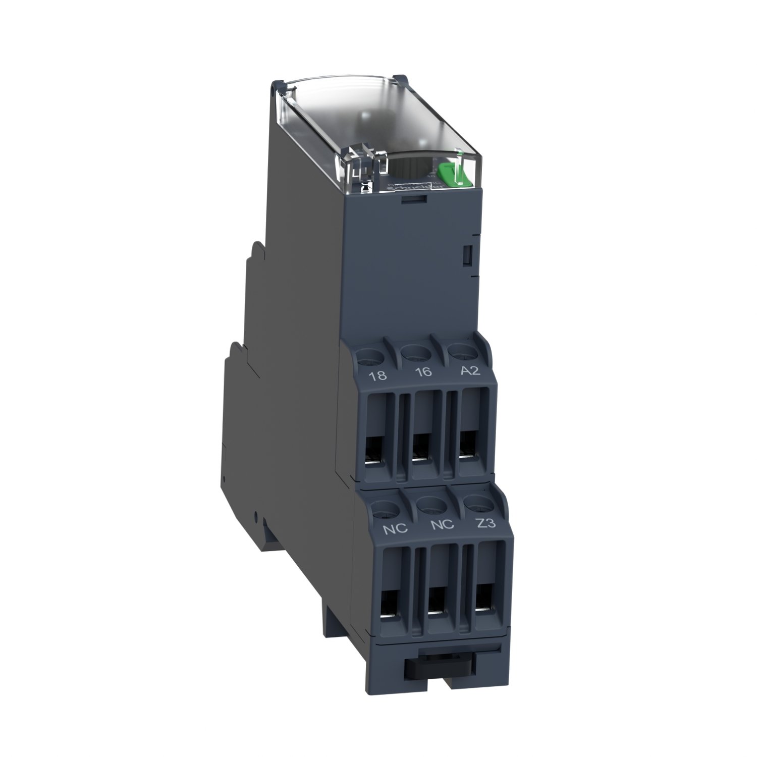 Schneider RE22R1MLMR Relay | Modular timing relay, 8 A, 0.05 s…300 h, 1 CO, asymmetrical flashing, 24…240 V AC/DC