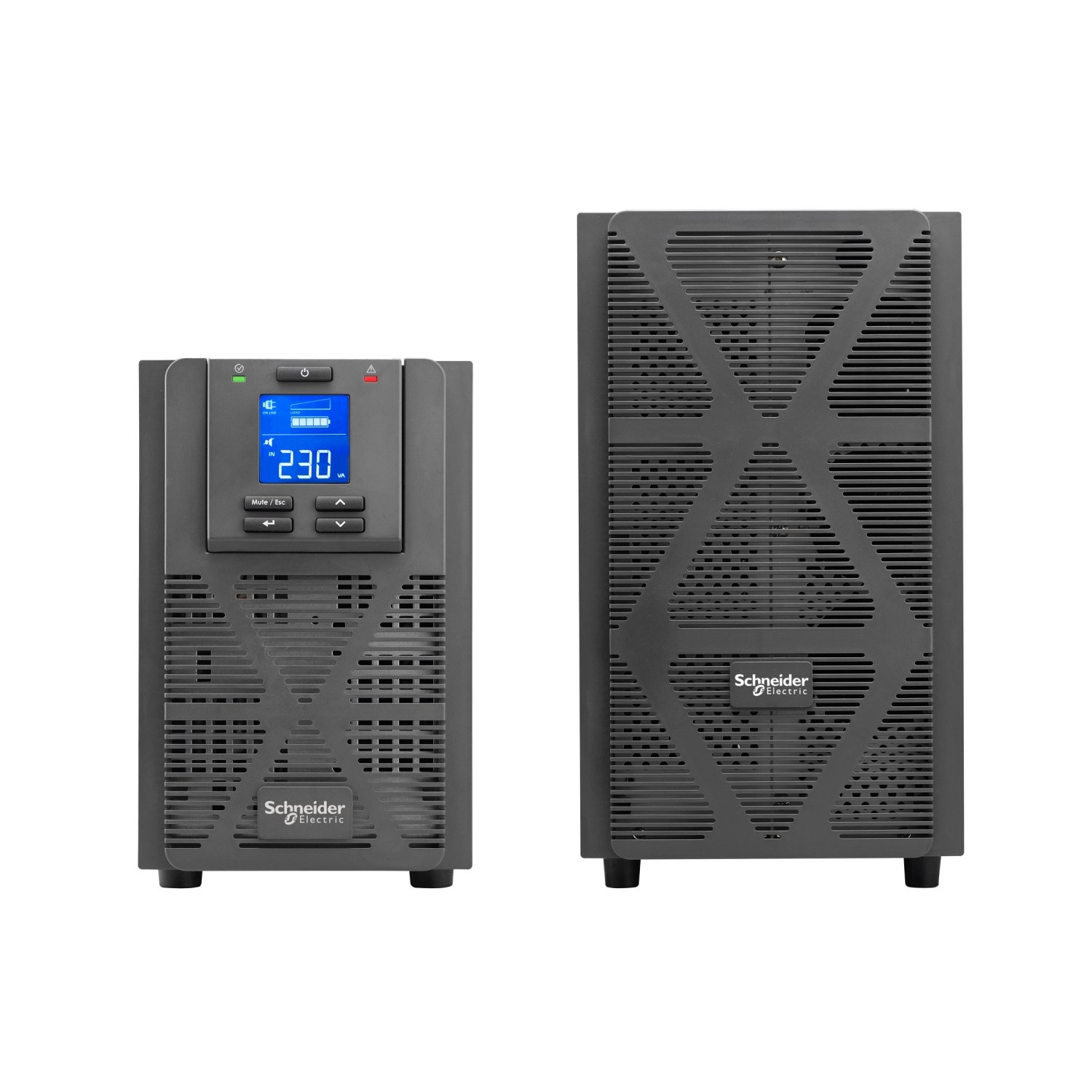 Schneider SRVS3KIL UPS | 230V, 3kVA, 6x IEC C13 + 1x IEC C19 outlets, Easy UPS 1 Ph On-Line, Extended Runtime, Intelligent Card Slot, LCD, Tower – Pure Sine wave