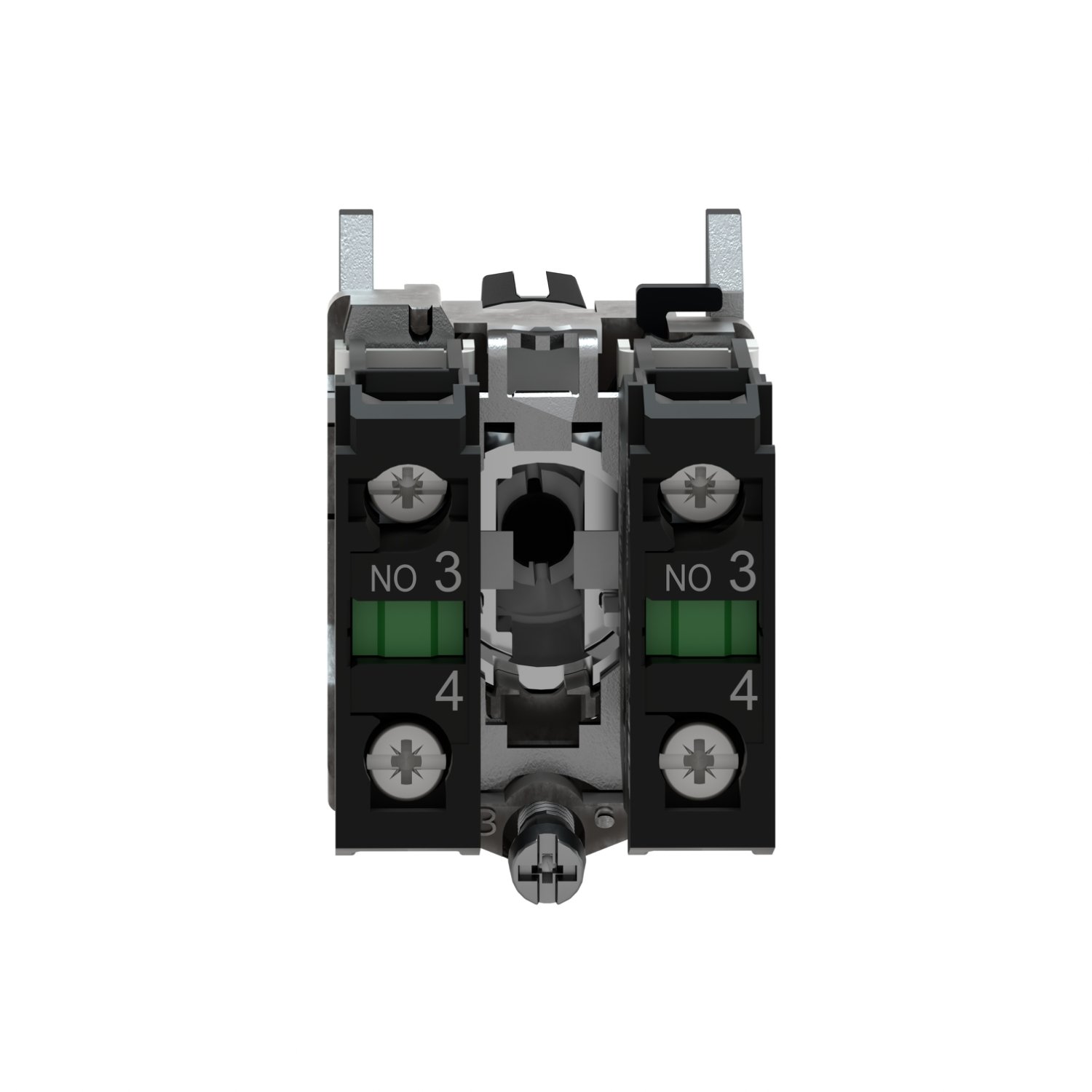 Schneider XB4BD53 Harmony | Selector switch, metal, black, Ø22, 3 positions, spring spring return, 2 NO