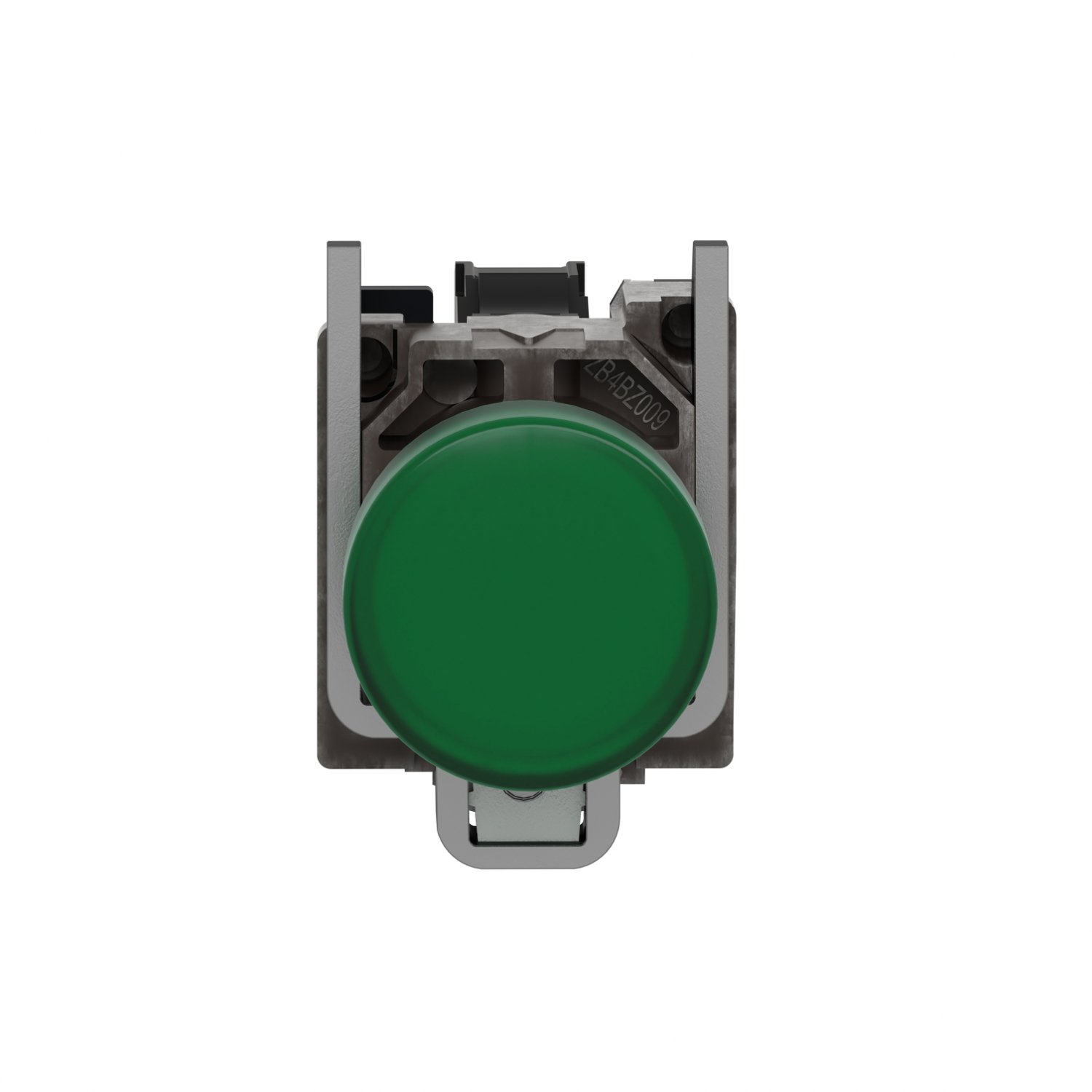 Schneider XB4BVB3 | Pilot light, metal, green, Ø22, plain lens with integral LED, 24 V AC/DC