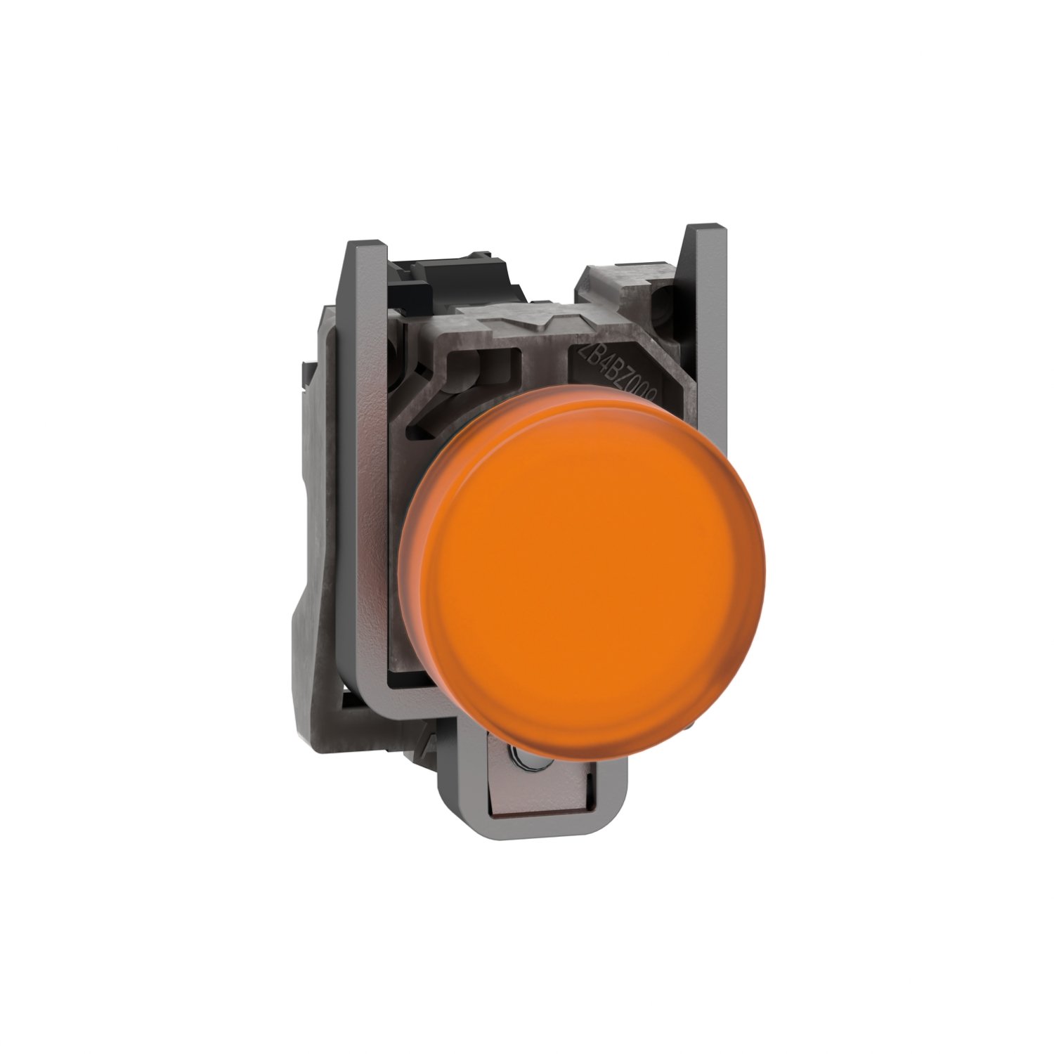 Schneider XB4BVM5 | Pilot light, metal, orange, Ø22, plain lens with integral LED, 230…240 VAC