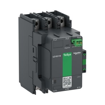 Schneider LC1G115KUEN | High power contactor, TeSys Giga, 3 pole (3NO), AC-3 <=440V 115A, standard version, 100…250V wide band AC/DC coil