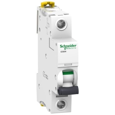 Schneider A9F77140 | Miniature circuit-breaker, Acti9 iC60N, 1P, 40 A, C curve, 6000 A (IEC 60898-1), 10 kA (IEC 60947-2)