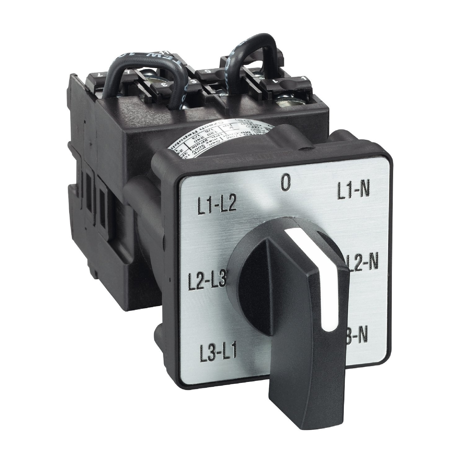 Schneider K1F027MLH Harmony | Cam voltmeter switch, 3L and 3LN, 45°, 12 A, screw mounting