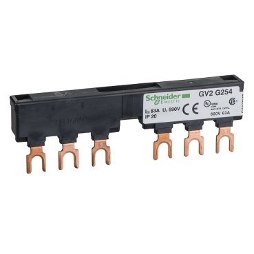 GV2G254 | Linergy FT, Comb busbar, 63A, 2 tap-offs, 54mm pitch