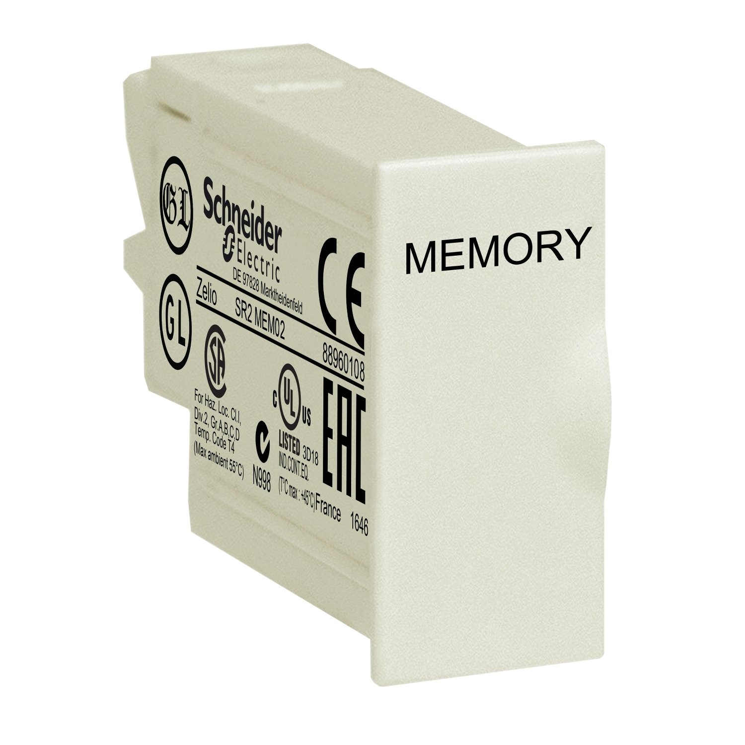 SR2MEM02 | memory cartridge, Phaseo, Zelio Logic SR2 SR3, for smart relay firmware, for v3.0, EEPROM