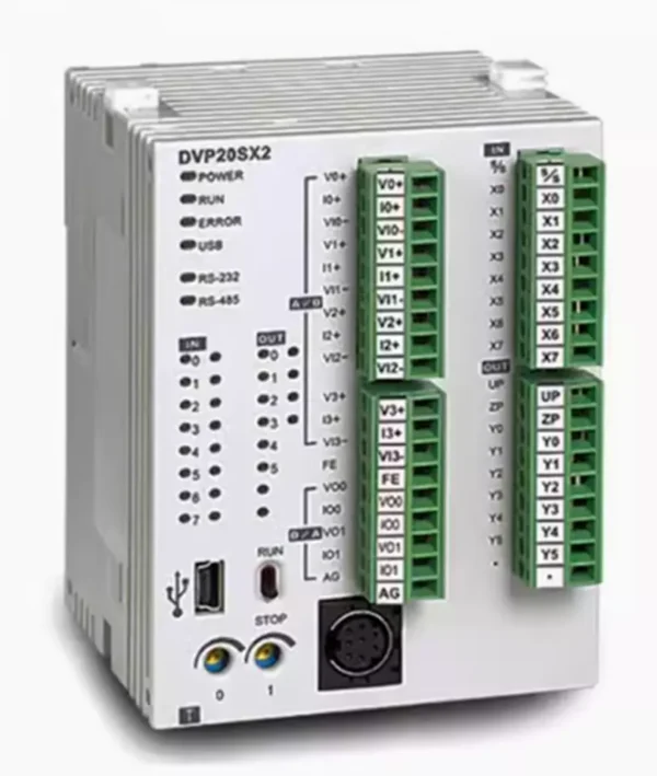 DVP20SX211R| 8I/6O, 4CH AI/2CH AO built-in, relay output